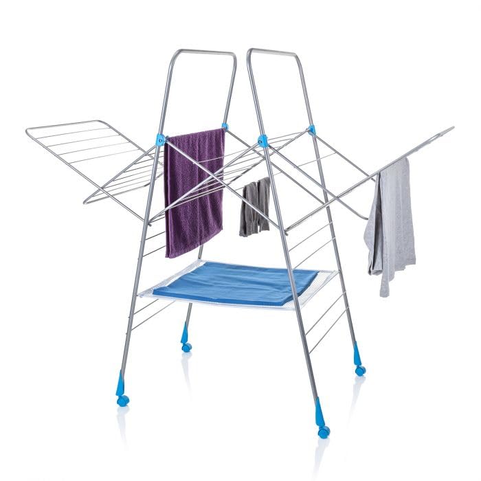 Minky Homecare Multi Dryer - Clothes Drying Rack with 82 Feet of Rack Space â€“ Folding Indoor Laundry Air Dryer (Silver) - Image 1